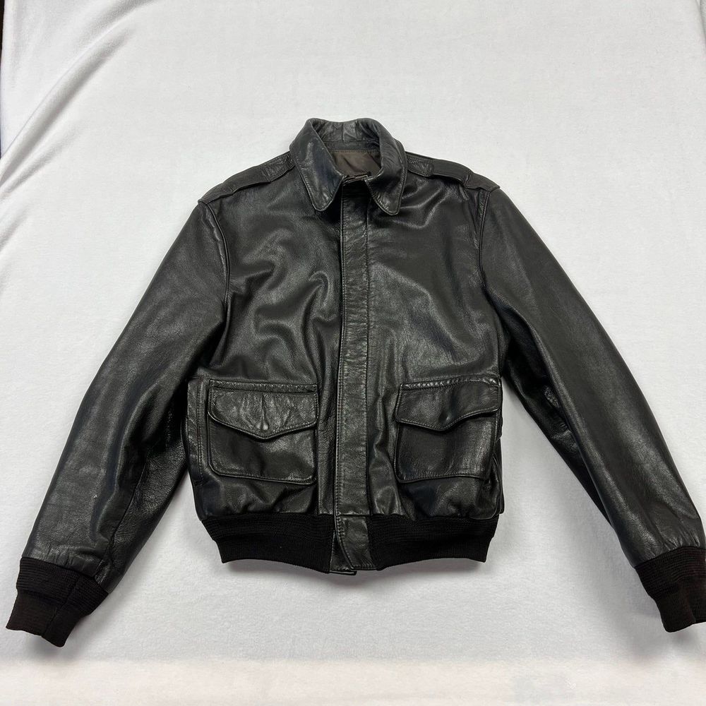 Sporty’s Pilot shop brown leather jacket men’s size 44